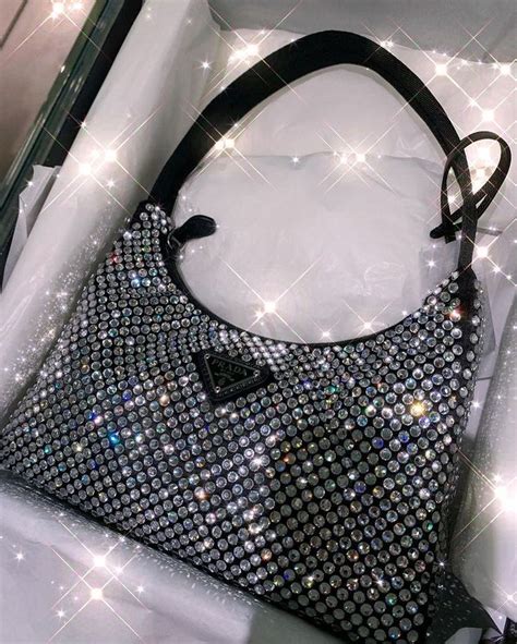 prada sparkle bags|Prada bag with studs.